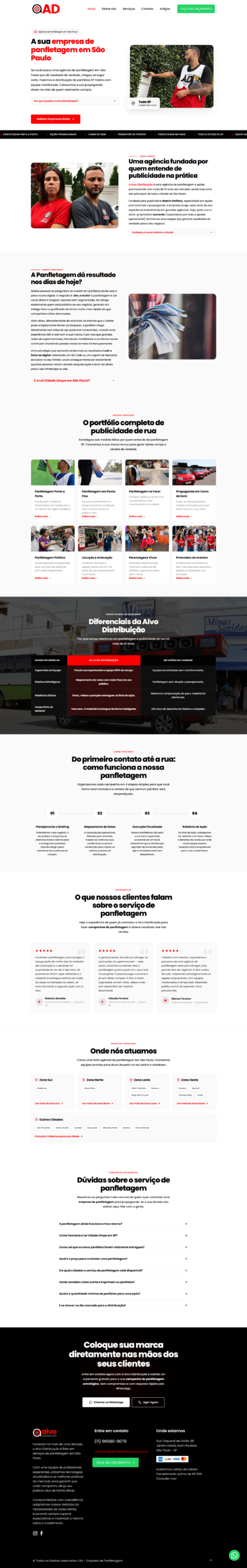 Site do cliente Alvo Distribuição