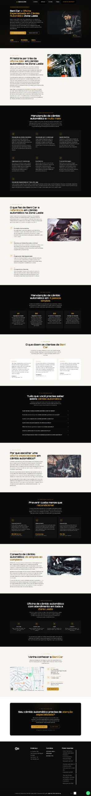 Site do cliente Benicar Oficina Mecânica